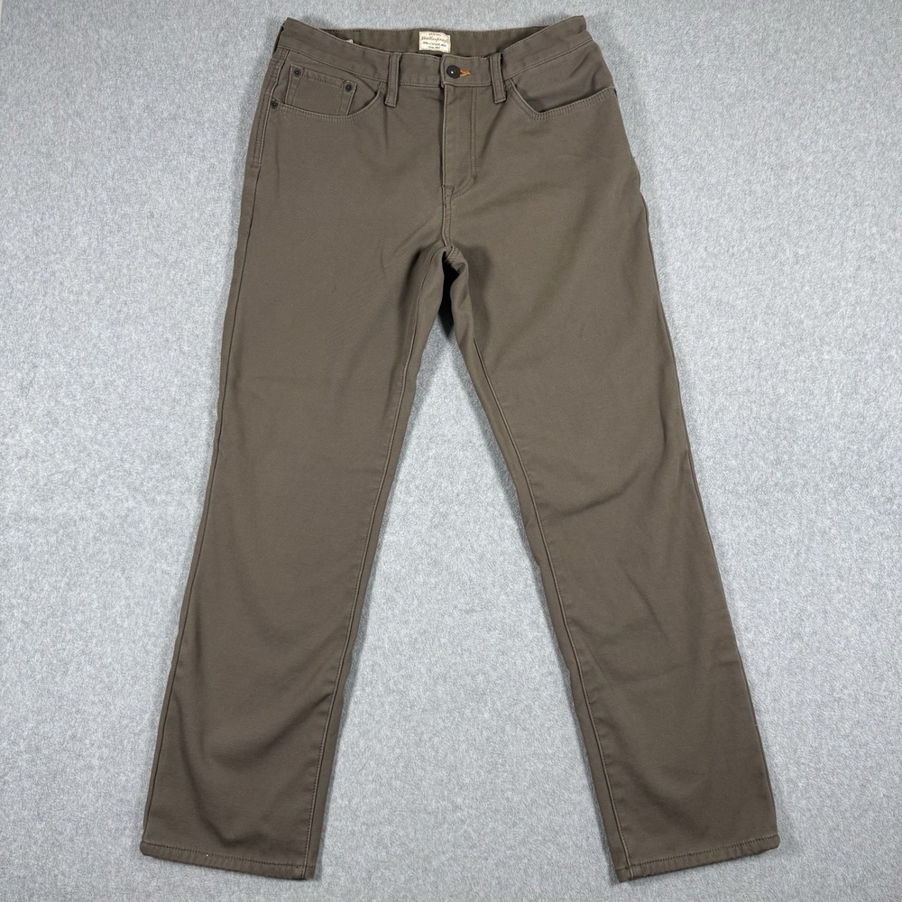 Weatherproof Vintage Men's 5 Pocket Pants 32x32 Brown Regular Fit Stretch